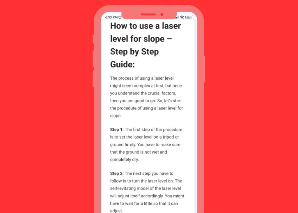 How to Use a Laser Level for Slope